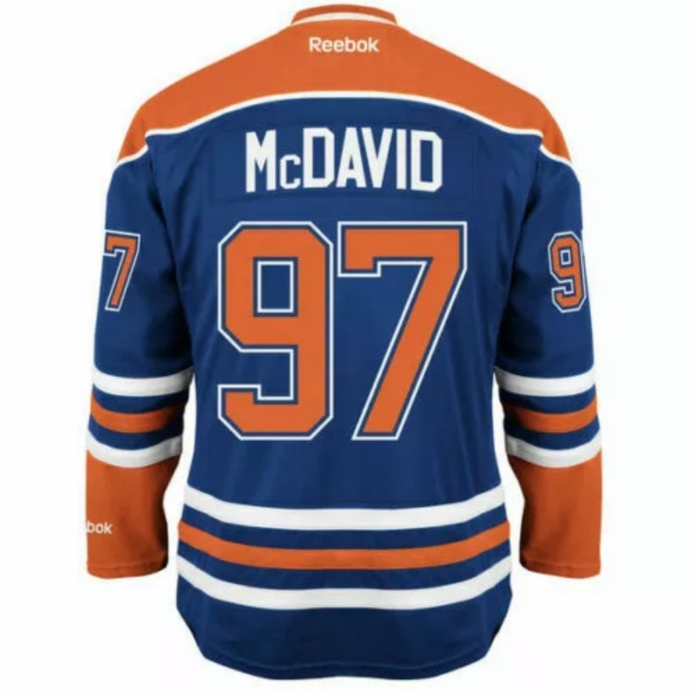 Connor McDavid Oilers Reebok Premier Officially Licensed NHL Jersey size XL